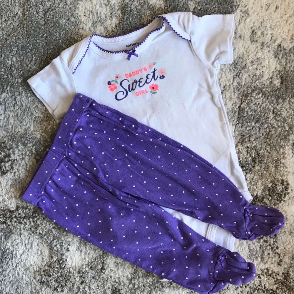 Carters 9 month outfit footed short sleeve